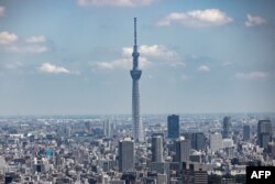 Токио қаласының ортасындағы Tokyo Skytree ғимараты. 2021 жылғы сурет.