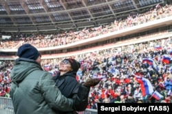 Митинг-концерт "Слава защитникам Отечества" в Лужниках. 22 февраля 2023 года