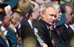 Ресей президенті Владимир Путин Жеңіс парады кезінде. Мәскеу, Ресей, 24 маусым 2020 жыл.