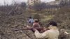 Ossetia -- Defenders of Tskhinvali in the trenches built around the city.