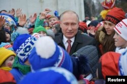 Путин и дети. Москва, 26 декабря 2017 г.