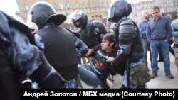 Москва, задержание Александра Костюка, 3 августа 2019 года