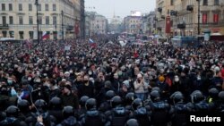 Акция в поддержку Алексея Навального в Санкт-Петербурге, 23 января 2021 года