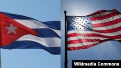 Generic -- State flags of US and Cuba