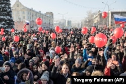 Новокузнецкідегі Алексей Навальныйдың жақтастары, 9 желтоқсан 2017 жыл