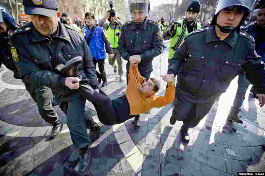 Azerbaijan. Baku. Protest action in Baku - 10March