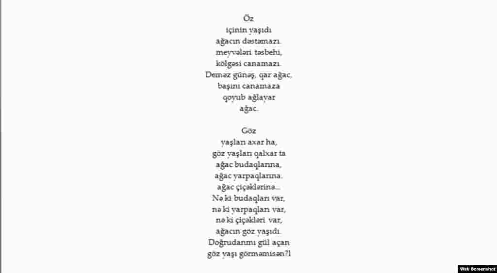 Azerbaijan - Poem by Azeri poet Asad Jahangir