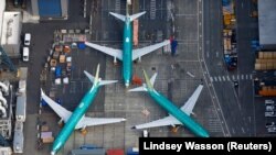 Самолеты Boeing 737 MAX на заводе корпорации в городе Рентон, штат Вашингтон в марте 2019 года